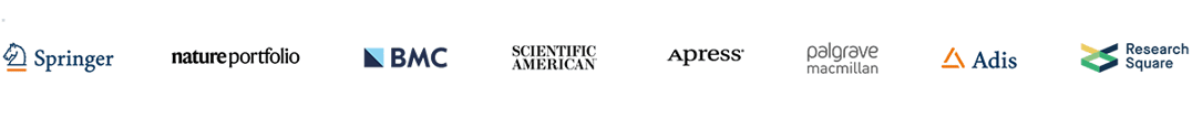 Logos: Springer, Nature, BMC, Scientific American, Apress, Palgrave, Adis, Research Square