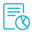 Icon of a document or file with a stylized pie chart