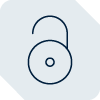 Icon opened lock