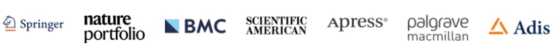 Springer, Nature, BMC, Scientific American, Apress, Palgrave, Adis